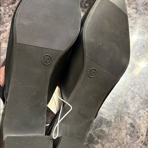 Ophelia Rose Black Square-Toe Slip-On Mules - Picture 3 of 5